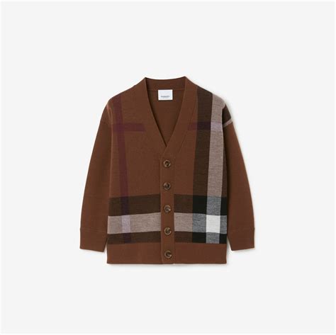 burberry check detail sweater|dark birch brown check sweater.